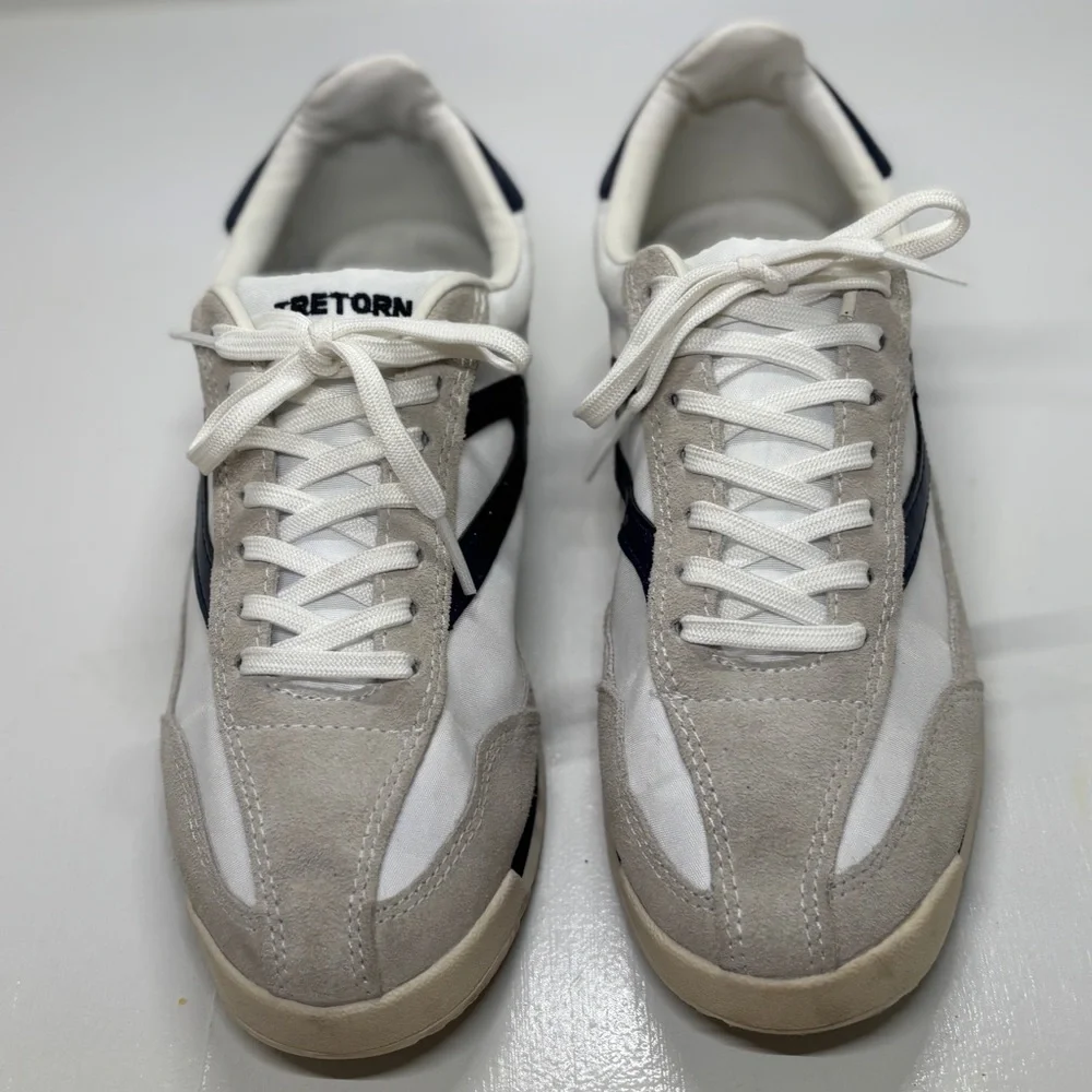Tretorn Nylite Sneakers Women’s 8 White Gray Suede Leather Casual Retro Trainer - Picture 5 of 14